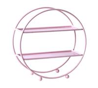Harilla Support à Desserts Polyvalent à Deux Étages pour Cupcakes Fruits et Pâtisseries en Fer Design Raffiné Adapté pour Fêtes et Goûters, Rose