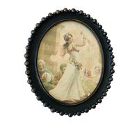 Harilla Support de Cadre Photo Ovale, décoration Rustique pour la Maison, présentoir de Bureau, Cadeaux, Ornement, rétro