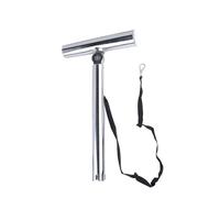 Harilla Support de Canne à Pêche Porte Canne Marine Support Tube Orientable INOX avec Serrage Ferme Rangement Ordonné du Matériel pour Pêche Sortie en Yacht Mouillage Port de Plaisance , Argent 9983S
