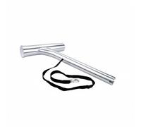 Harilla Support de Canne à Pêche Porte Canne Marine Support Tube Orientable INOX avec Serrage Ferme Rangement Ordonné du Matériel pour Pêche Sortie en Yacht Mouillage Port de Plaisance , Argent 9982S