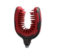 Harilla Support de Canne à Pêche Tête de Repose U Porte-Canne Fixation Filetée Métal Amorti Caoutchouc Anti-Rayures Coque Dure en PVC Convient au Montage sur , Rouge
