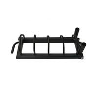Harilla Support de Disques de Musculation Porte Poids Rack de Plaques Support de Barres Organisation par Tiges Diviseuses Structure au Soudé Déplacement Aisé, Noir, Petit