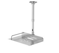Harilla Support de Projecteur Support Plafond Support Mural Support Réglable en Aluminium avec Colonne Cylindrique et Platine de Fixation pour Installation, 75-150 Cm