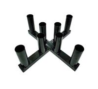 Harilla Support de Rangement Barre Olympique Rack Barbell Stocker Organiser Construction Monobloc en Acier Plaque Épaisse Porte-barres Droits Accès Facile