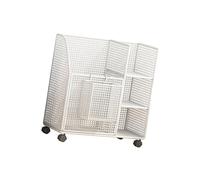 Harilla Support de Rangement pour Tapis de avec roulettes, Multifonction, pour Blocs de, haltères, Panier de Rangement, Chariot pour équipement