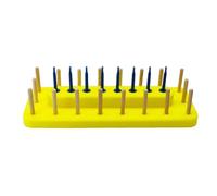 Harilla Support d'Exposition Mouche Pêche à la Mouche Porte-bobines Organisateur Présentoir Rangement 2 en 1 Support Démontable en Bois et PETG Adapté aux de