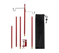 Harilla Support Lanterne Sol Pince Table Démontable Support Lanterne Camping Stable pr, Rouge