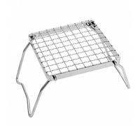 Harilla Support Réchaud Camping Hauteur Réglable Compact Grille Réchaud Pliante Argenté Support Cuisson Carré Pique-Nique