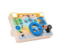 Harilla Tableau d'activités interactif et éducatif en forme de volant de voiture avec lumières, idéal comme cadeau d'anniversaire pour les garçons