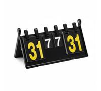 Harilla Tableau de Score Sportif Tableau Marqueur Pliant Manuel de Table Lisibilité Longue Distance Cartes Laminées Fluides Conception Résistante Suitable, Jaune+Blanc, Papier 4 Chiffres