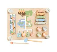 Harilla Tableau occupé Double face, planche sensorielle, compétences de résolution de problèmes, serrage des vis, outils pédagogiques, planche d'activités