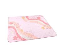 Harilla Tapis de Pique Nique Couverture Plaid Nappe Rectangulaire Arrondi Surface Matelassée Effet PU Élastique Matériau Pongee Confortable et Isolant Adapté, 195 180CM