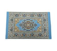 Harilla Tapis de sol miniature à l'échelle 1:12 Micro, scène de vie de simulation de maison de chambre à coucher, ornements de revêtements de soie de, Bleu ciel