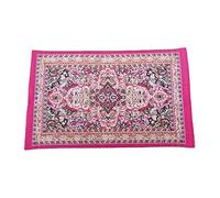 Harilla Tapis de sol miniature à l'échelle 1:12 Micro, scène de vie de simulation de maison de chambre à coucher, ornements de revêtements de soie de, Rose
