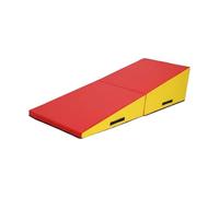 Harilla Tapis d'Entraînement Enfant Tapis de Motricité Plan Incliné Rampe pour Apprentissage Surface Ferme et Sécurisée Mousse EPE avec Revêtement PVC Facile, 80 60 30cm, Pliable