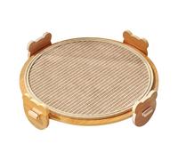 Harilla Tapis griffoir pour Chat, nid de Couchage, lit gigogne, Meuble, Protection de canapé, Coussin griffoir pour Chat pour Le Repos et l'entraînement, Tapis Rond en Sisal