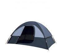 Harilla Tente Extérieur Imperméable Dôme Bas Structure Simple Double Couche Porte Large Abri de Camping Promenade Nature Adaptée aux Escapades et Bivouacs, Noir, Noir+Gris