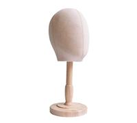 Harilla Tête de Mannequin de présentoir de Perruque de Chapeau avec Le Support de Stockage de Chapeaux de Base en Bois pour Le