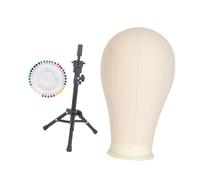 Harilla Tête de mannequin modèle, support pour perruque, accessoire portable et multifonctionnel blanc robuste pour la fabrication de bijoux, le séchage et la, 22 Pouces