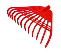 Harilla Tête de râteau à feuilles détachable pour jardin, avec 12 dents, idéale pour le nettoyage des feuilles mortes dans le jardin, et, Rouge
