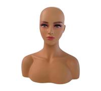 Harilla Tête mannequin avec épaule Manikin de porte-perruque professionnelle multifonctionnelle pour chapeaux de bijoux affichant des boucles d'oreilles de, Style C