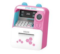 Harilla Tirelire ATM électronique, Machine D'épargne ATM, Festival, Apprentissage Précoce, Boîte D'économie D'argent, Défilement Automatique pour Les Enfants, Rose
