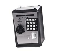 Harilla Tirelire jouet avec fente pour billets à défilement automatique, avec mot de passe et empreintes digitales, banque d'argent électronique, petit, noir