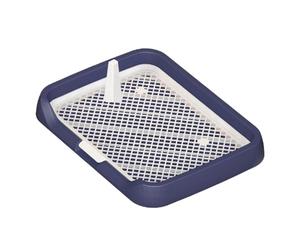 Harilla Toilettes pour Animaux Plateau Bac Litière Chien Chat avec Système Anti-éclaboussures et Séparateur Amovible Résistant à l'usure Parfait pour, Bleu