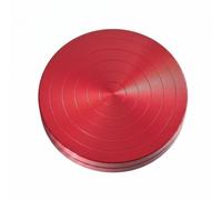 Harilla Training Plateau Rotatif Entraînement aux Tours Danse Gymnastique Disque de Contrôle de Posture Base de Stabilité Antidérapante Rainures Concentriques, Array, Rouge, 12 2.3cm