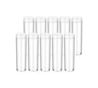Harilla Tubes de rangement pour pièces de monnaie, boîte de rangement ronde transparente et robuste pour organisateur de pièces de collection avec couvercle à, 22.25 mm