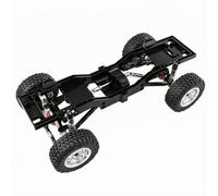 Harilla Véhicule Modèle Châssis Rc Échelle 1 12 Cadre Plateforme Aluminium Alliage avec Boîte Métal et Supports Servo pour Construction Mn300 Tank 300 Adapté, Noir