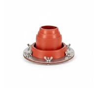 Harilla Waterproof Chimney Collerette de Tuyau Sortie de Poêle pour Tente Passe-toit Étanche Bride de Cheminée Silicone Thermique Barrière Contre la Chaleur, Rouge