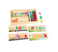 Harilla Wooden Spell Learning Toys Education Early Development Building Buildings Interactive for 2 3 4 5 ans pour la maternelle