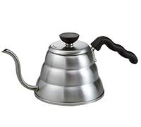 Hario Bouilloire à col de cygne V60 « Buono » en acier inoxydable argenté 1 l, VKBR-100HSV