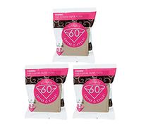 Hario Lot de 3 filtres à café en papier V60 Taille 01 (Marron)