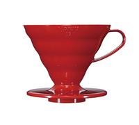 Hario Porte-filtre en plastique pour machine à café, rouge, Size 02