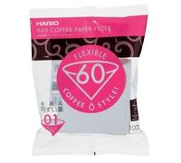 Hario V60-01 Lot De 100 Filtres À Café En Papier Misarashi Blanc