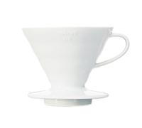 Hario V60 02 - Porte filtre café en céramique blanche 1 à 4 tasses