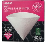 HARIO V60-03 40 pièces - Filtres en papier / Filtres à café / Papier filtre pour café