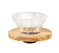 4977642736689 Hario V60 Glass Dripper 01 - Olive Wood Hario
