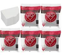 HARIO V60 Lot de 6 paquets de 100 filtres à café en papier Taille 01
