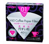 Hario Vcf-01 100m Lot De 100 Filtres À Café En Papier, Blanc, Size 01-40pcs