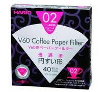 Hario Vcf-01 100m Lot De 100 Filtres À Café En Papier, Blanc, Size 02-40pcs