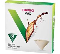 Hario V60-01 filtres en papier non blanchi Misarashi VCF-01-40M 40 pcs