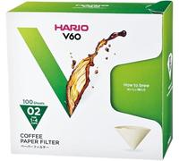 Hario VCF-02-100 MK - boîte de 100 filtre papier blanc pour cafetiere filtre Hario V60 4 tasses
