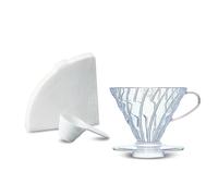 Hario VD-02-T-EU Cafetière à café en papier filtre, cuillère, V60, plastique