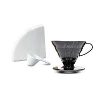 Hario VD-02-TB-EU Cafetière à café en papier filtre, cuillère, V60, plastique