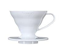 HARIO VDR-01-W V60 01 Goutteur à café transparent pour 1 à 2 tasses Blanc