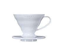 HARIO VDR-01-W V60 01 Goutteur à café transparent pour 1 à 2 tasses Blanc
