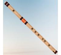 HARIPRASAD Flutes Flûte en bambou pour débutants - Échelle C - Bansuri naturel pour droitier - 48,3 cm - Marron + orange